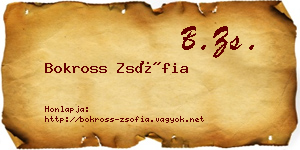 Bokross Zsófia névjegykártya